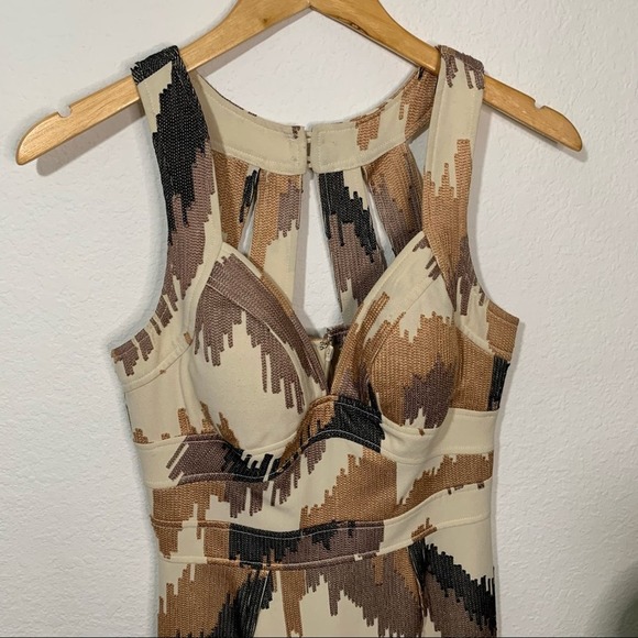 Plenty by Tracy Reese Retro Abstract Print Bodycon Dress Size 0 - Picture 3 of 8